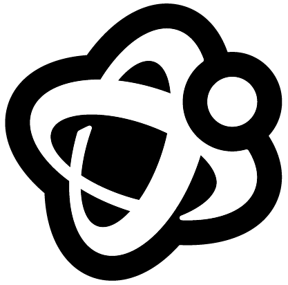 Tendrel brand icon, a shape resembling an atom
